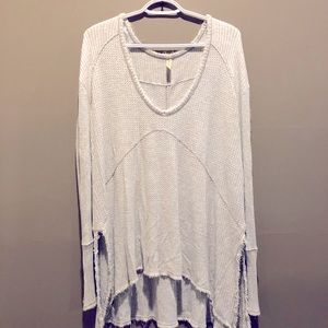 Free People Waffle Knit Tunic w/Side slits sz MD